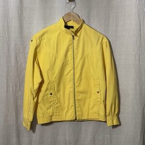 Vntg Yellow Arnold Palmer Wind Breaker Track Eisenhower Jacket‎ 60s 70s Unisex